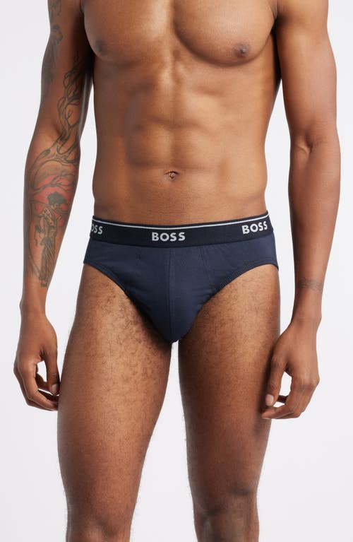BOSS 3-Pack Assorted Classic Cotton Briefs in Open Blue  product
