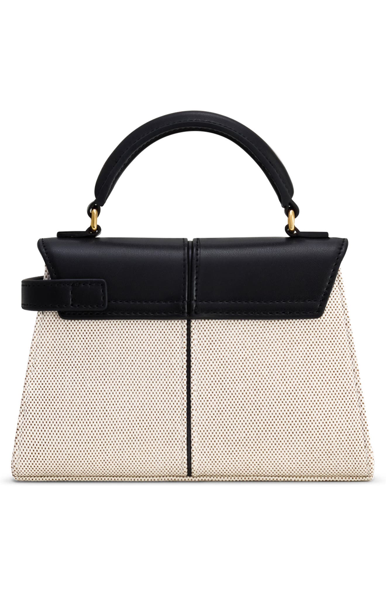 JW PEI Elise Faux Leather Top Handle Bag, Alternate, color, Black Canvas