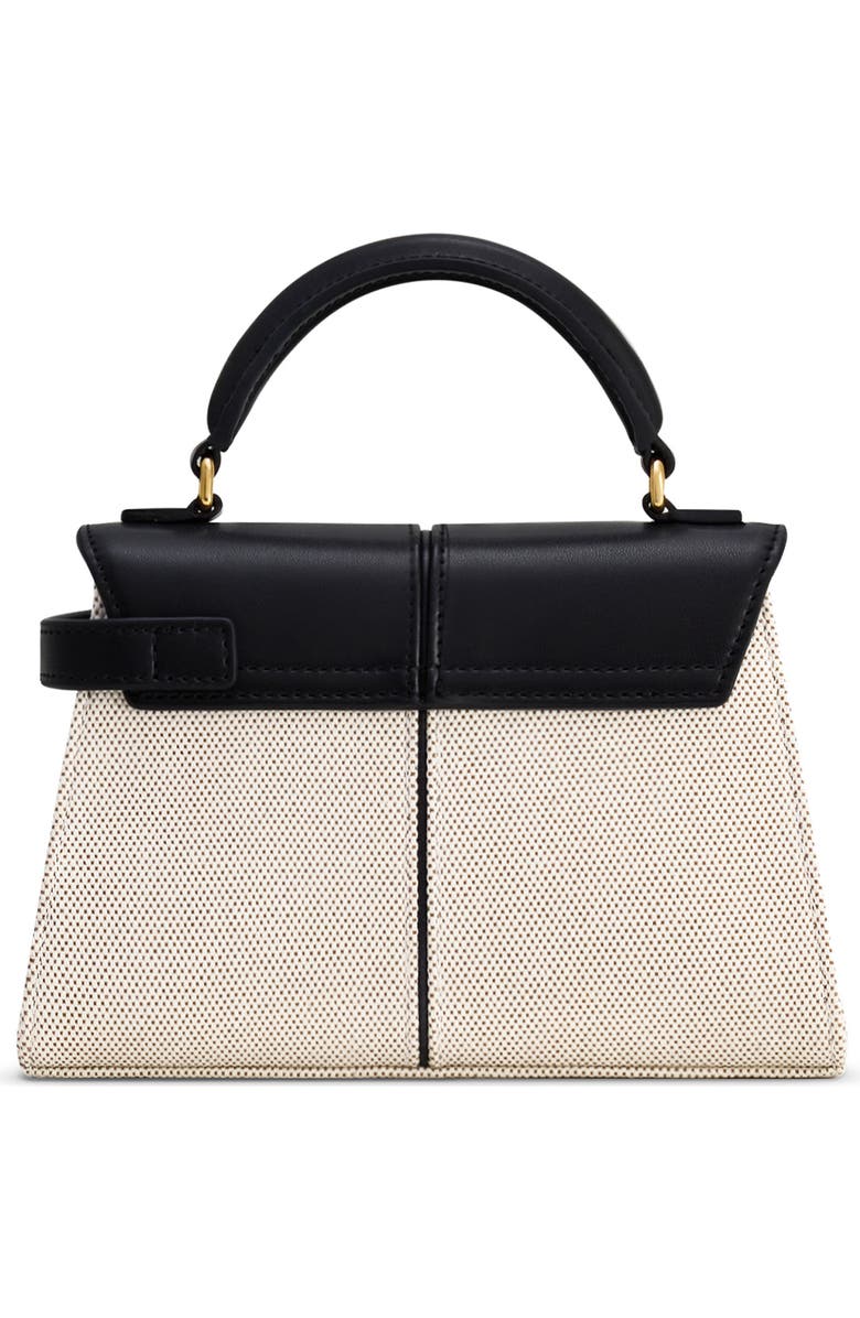 JW PEI Elise Faux Leather Top Handle Bag, Alternate, color, Black Canvas