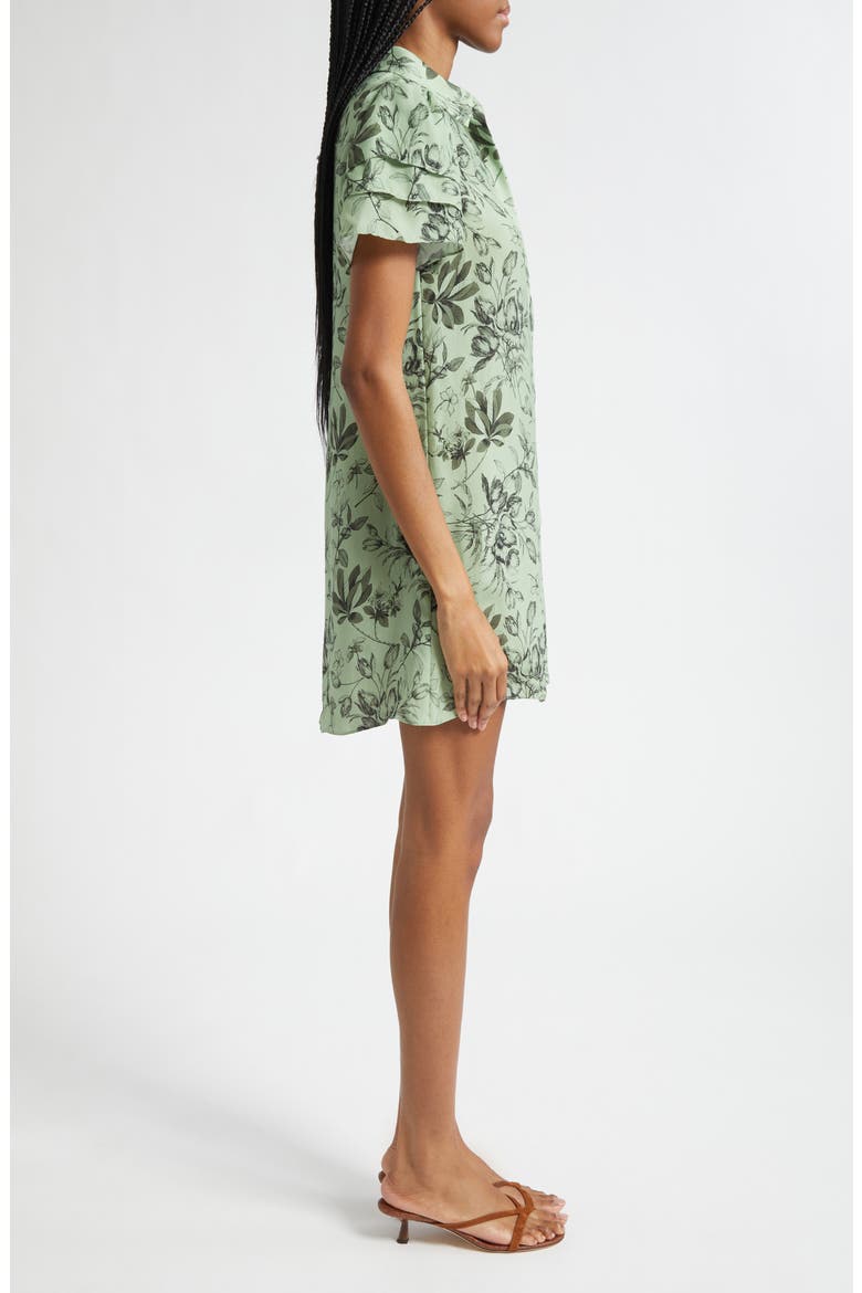 Jem Floral Short Sleeve Shirtdress, Alternate, color, MYSTIC GARDEN SAGE
