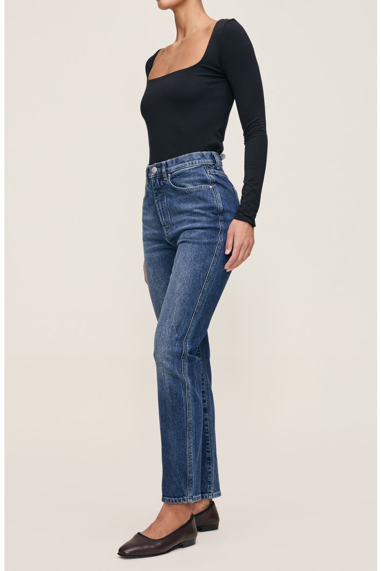 Kristy High Waist Cigarette Jeans, Alternate, color, MOON LAKE