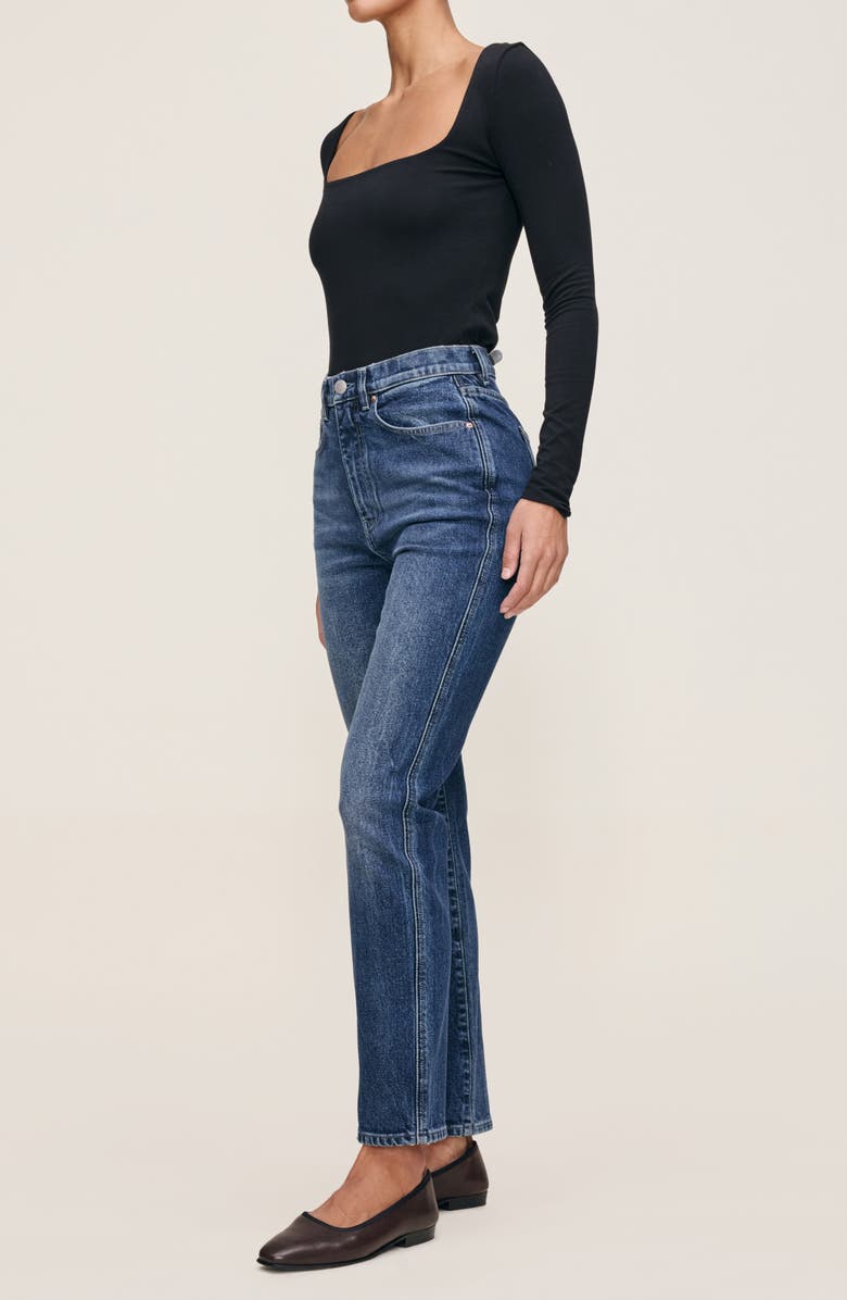 DL1961 Kristy High Waist Cigarette Jeans, Alternate, color, Moon Lake