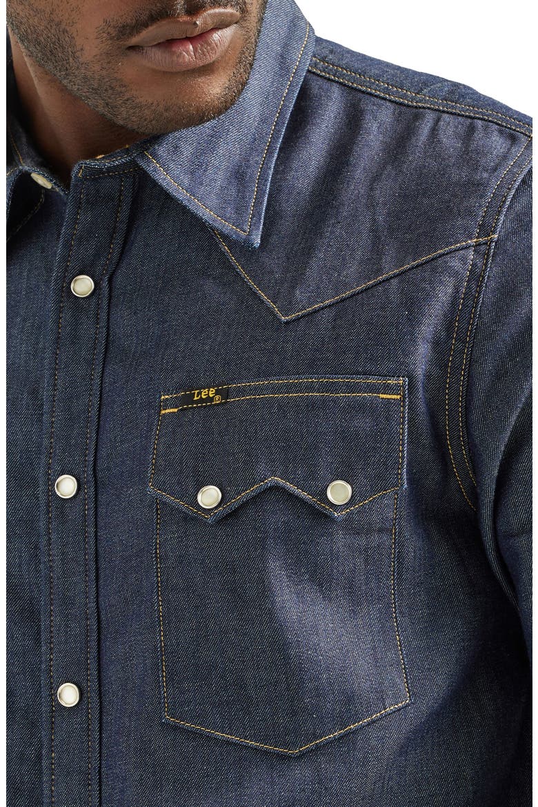 101 Regular Fit Denim Western Shirt, Alternate, color, INDIGO