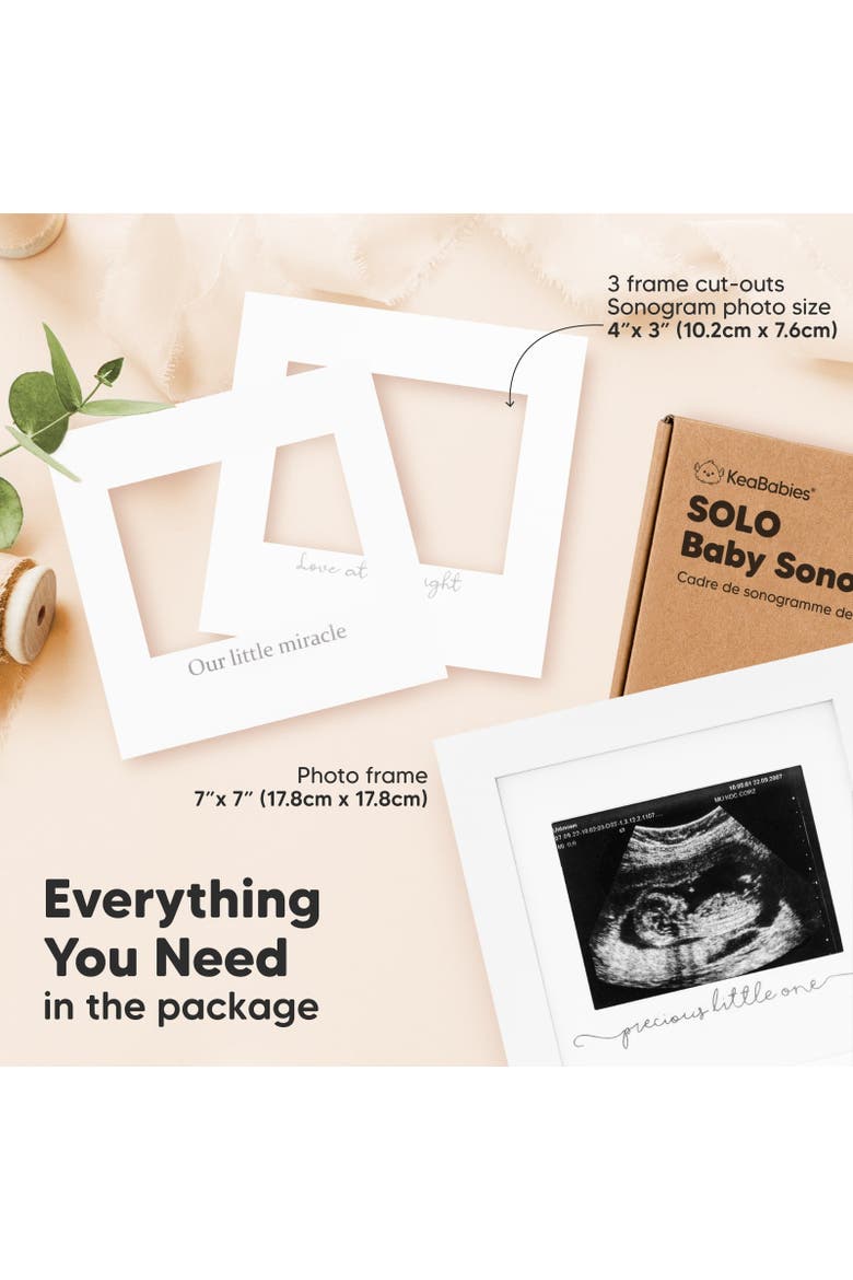 Solo Baby Sonogram Frame, Alternate, color, Alpine White