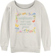 DOLLY PARTON Junior's Wildflower Framed Quote Sweatshirt
