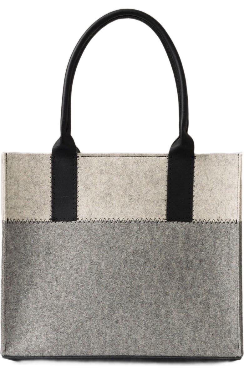 Graf Lantz Jaunt Merino Wool Midi Tote, Main, color, Granite / Black