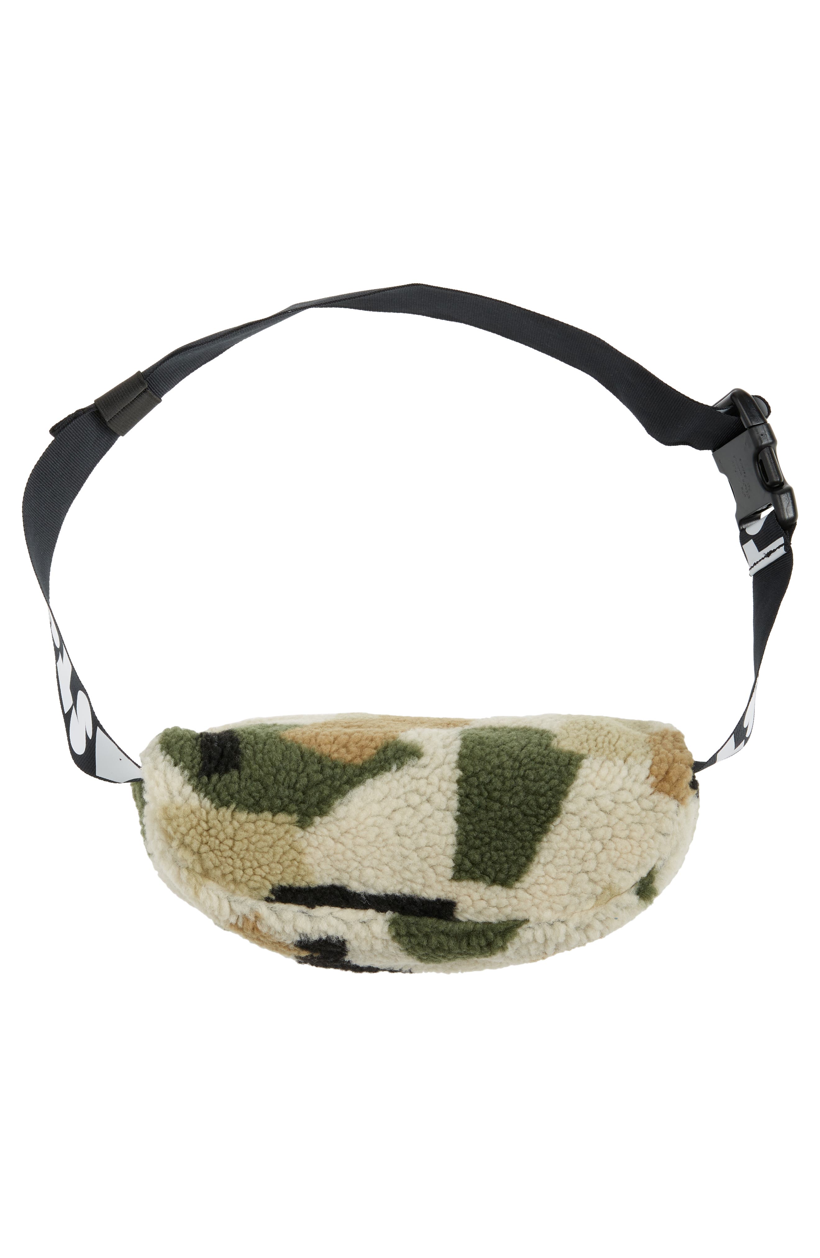 Stella McCartney Kids ' Camo Print Fleece Belt Bag, Alternate, color, 