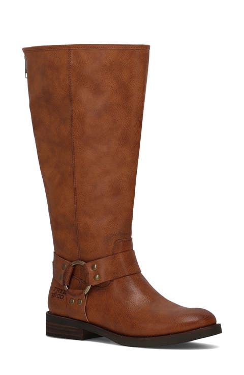 Kellie Harness Faux Leather Tall Boot