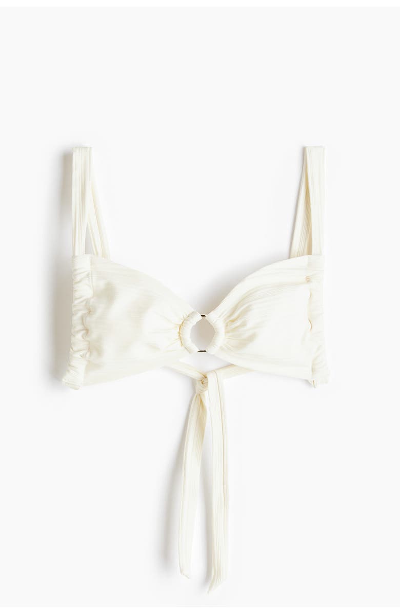 H&M Bikini Top, Main, color, Cream