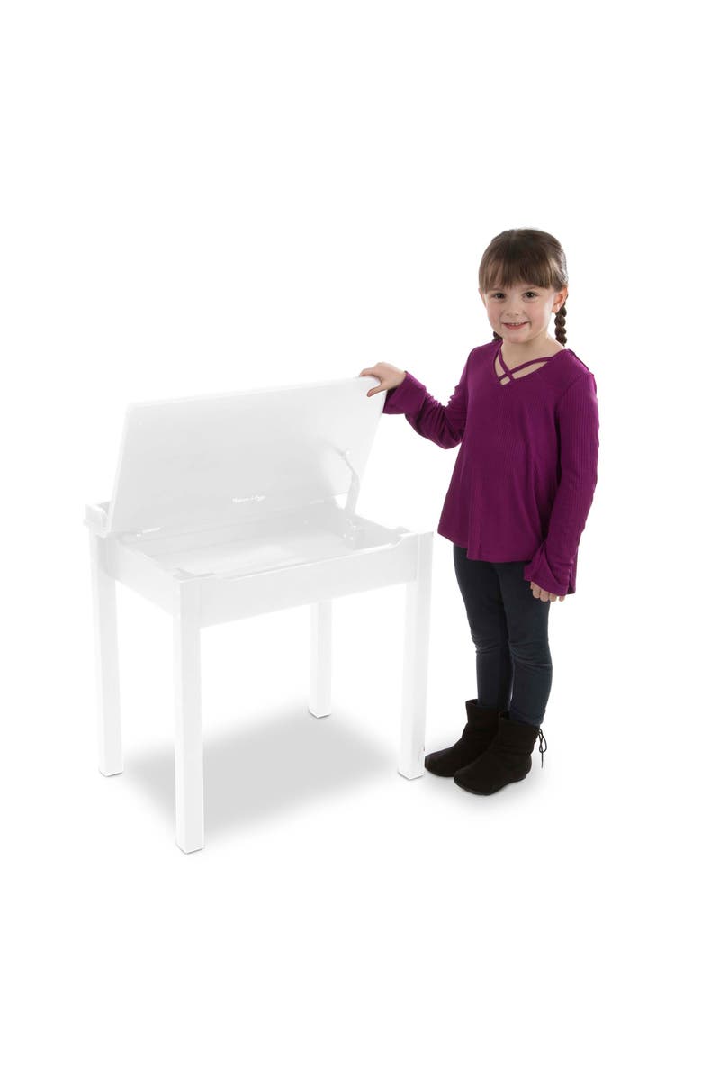 Melissa & Doug Wooden Lift Top Desk & Chair Set, Alternate, color, Multi