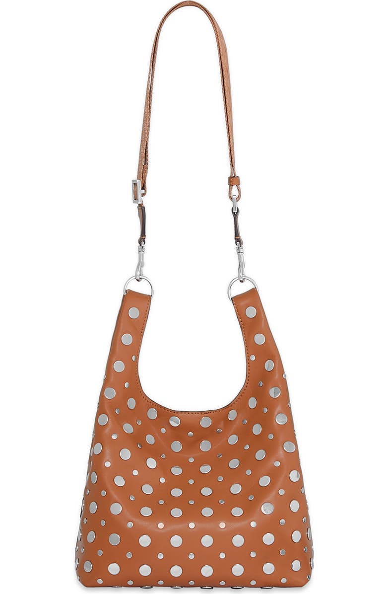 Rebecca Minkoff Ayla Studded Shopper Tote, Main, color, Caramello