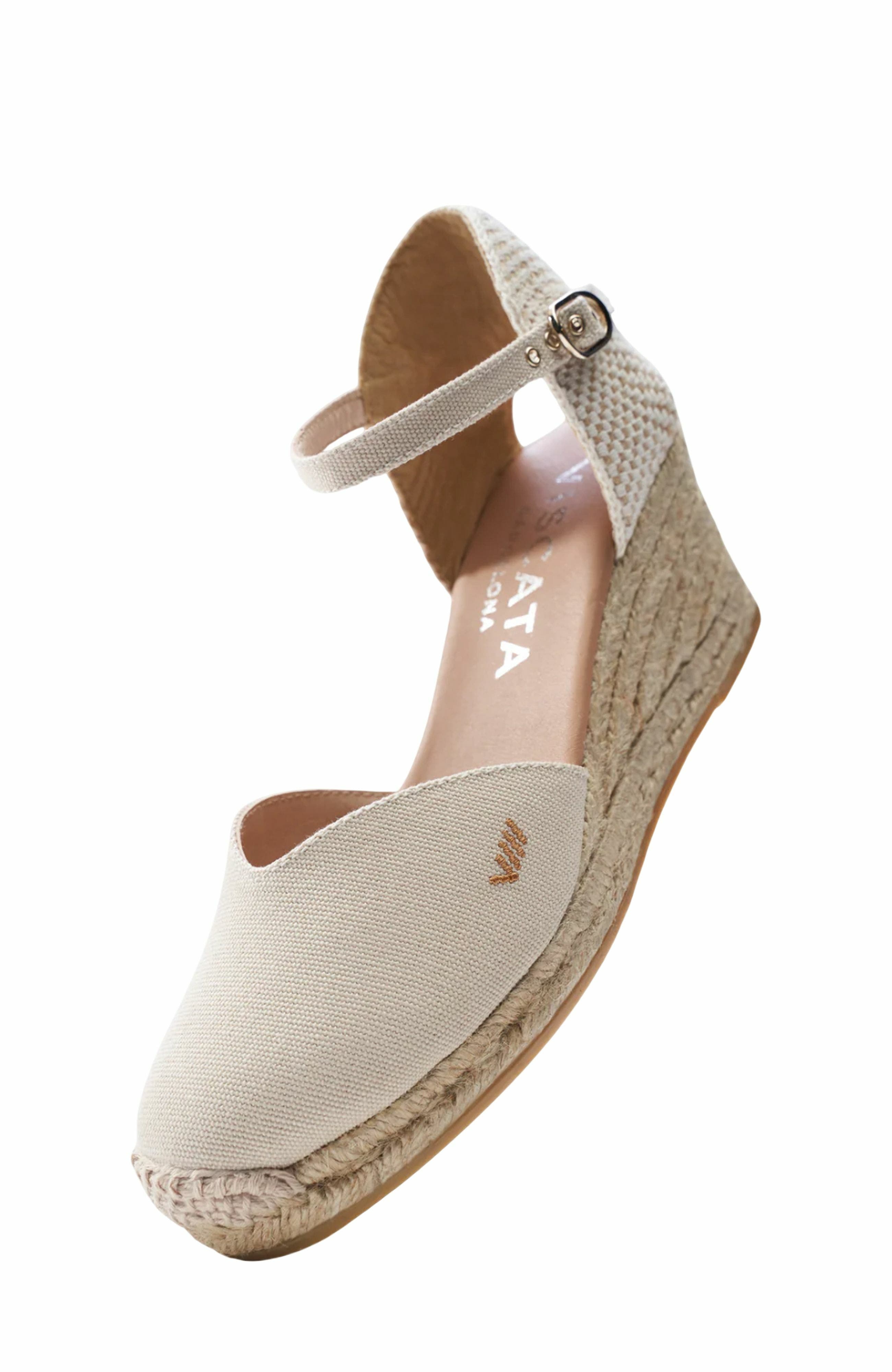 Reus Canvas Espadrille Wedges, Alternate, color, Beige