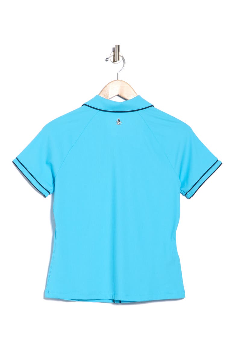 Ribbed Tipped Performance Polo, Alternate, color, AQUARIUS