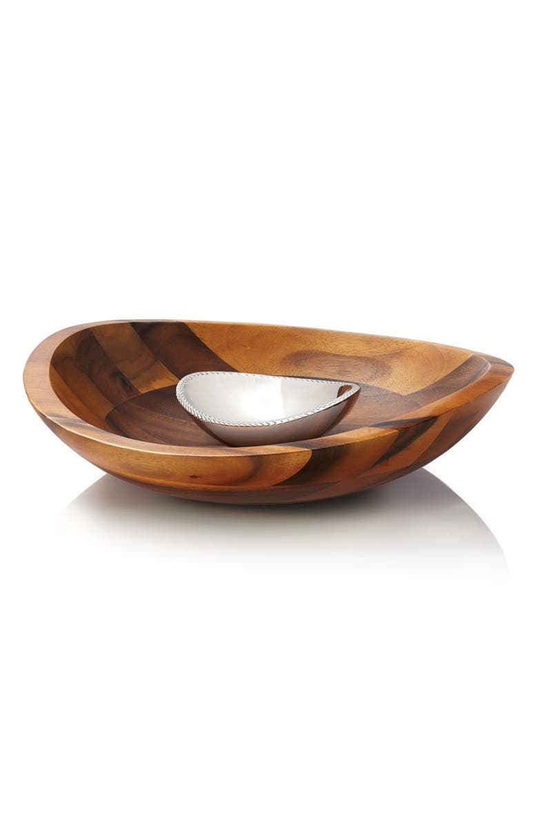 Nambé 'Braid' Chip & Dip Server, Main, color, Brown