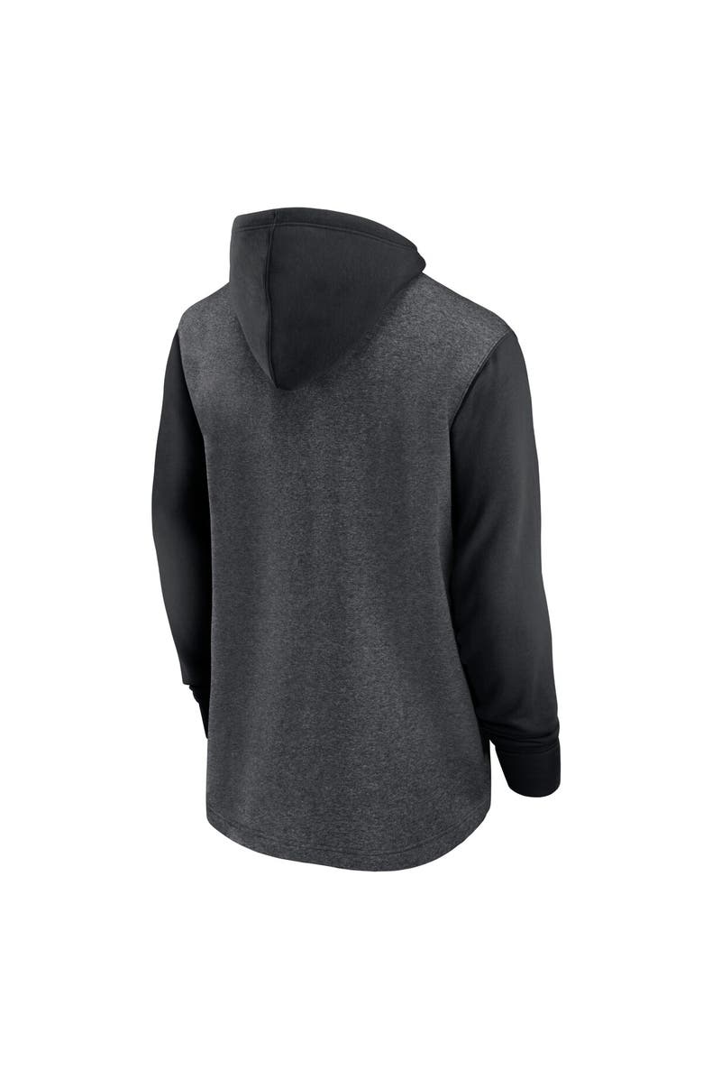 Nike Men's Nike Heathered Charcoal/Black Carolina Panthers Surrey Legacy Pullover Hoodie, Alternate, color, 