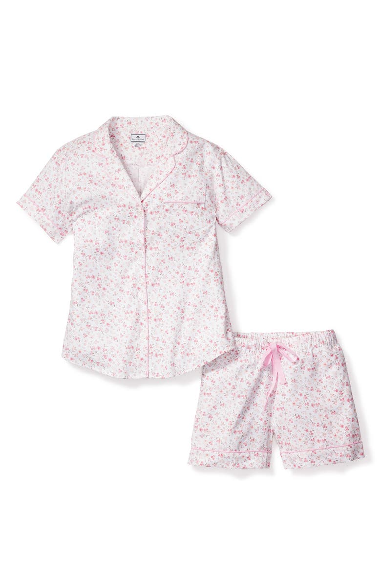 Petite Plume Floral Short Cotton Pajamas, Alternate, color, 