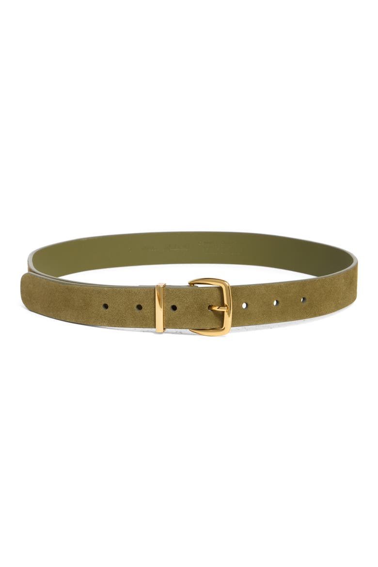 Essential Suede Belt, Main, color, KALE SUEDE