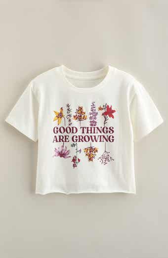 Kids' Crop Cotton Graphic T-Shirt