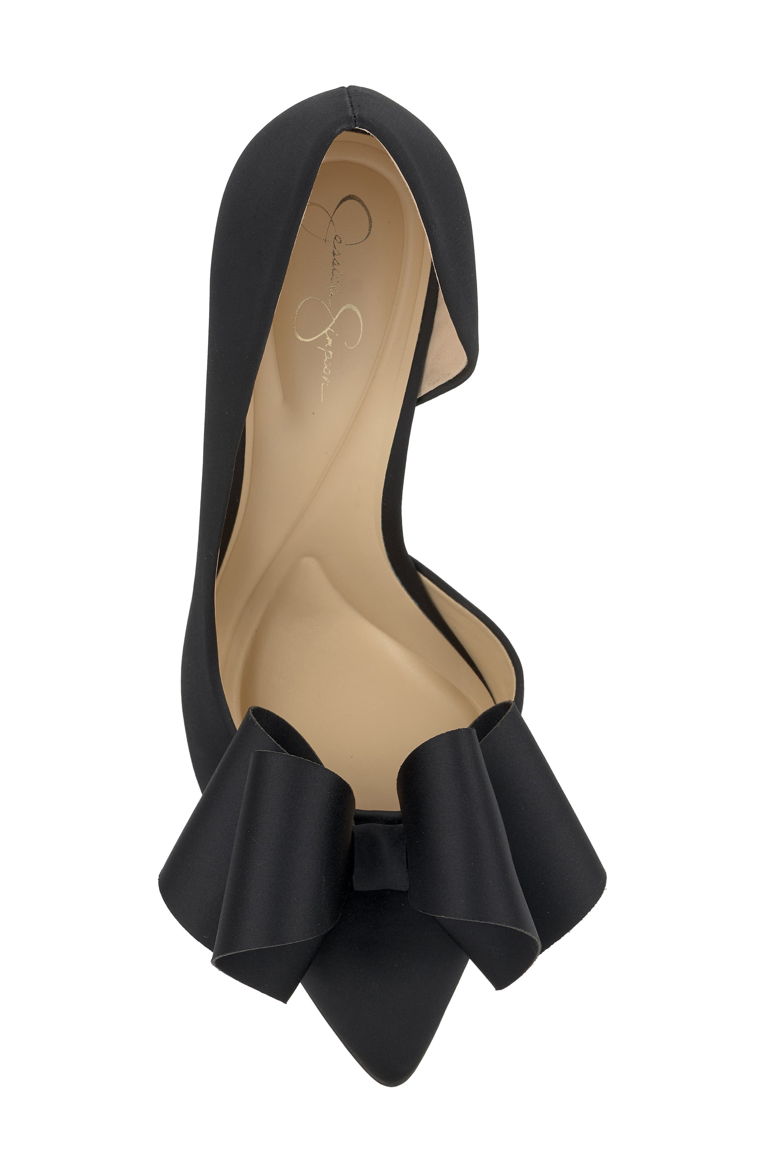 Jessica Simpson Penari Pointed Toe Half d'Orsay Pump, Alternate, color, Black