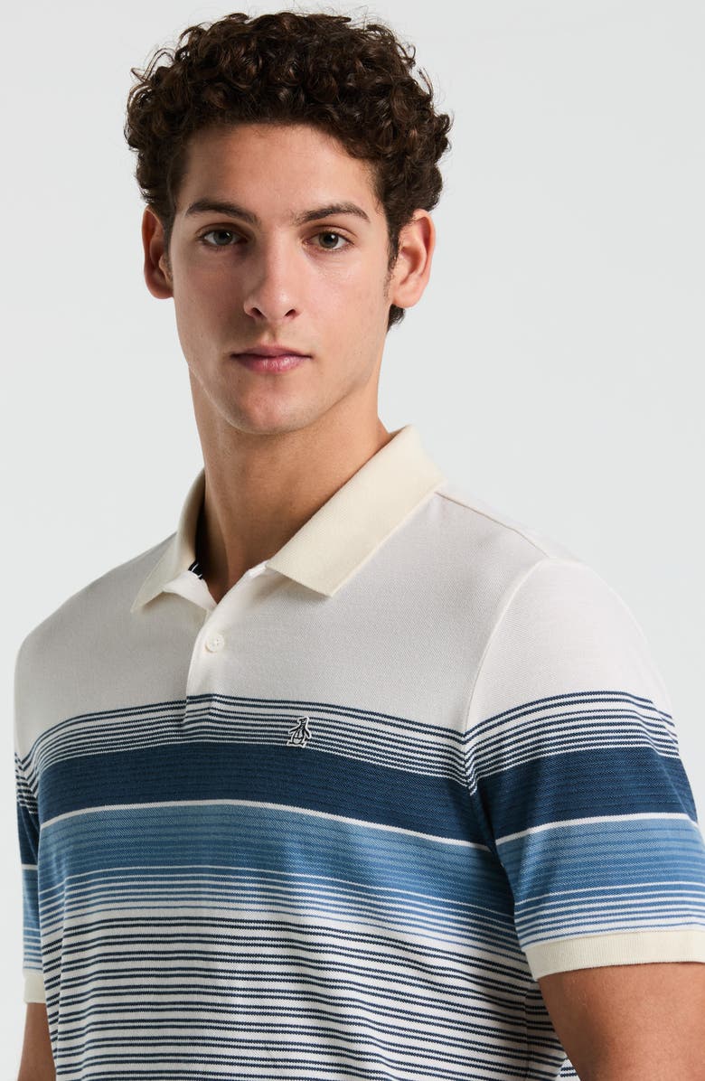 Original Penguin Colorblock Cotton Piqué Polo, Alternate, color, Birch