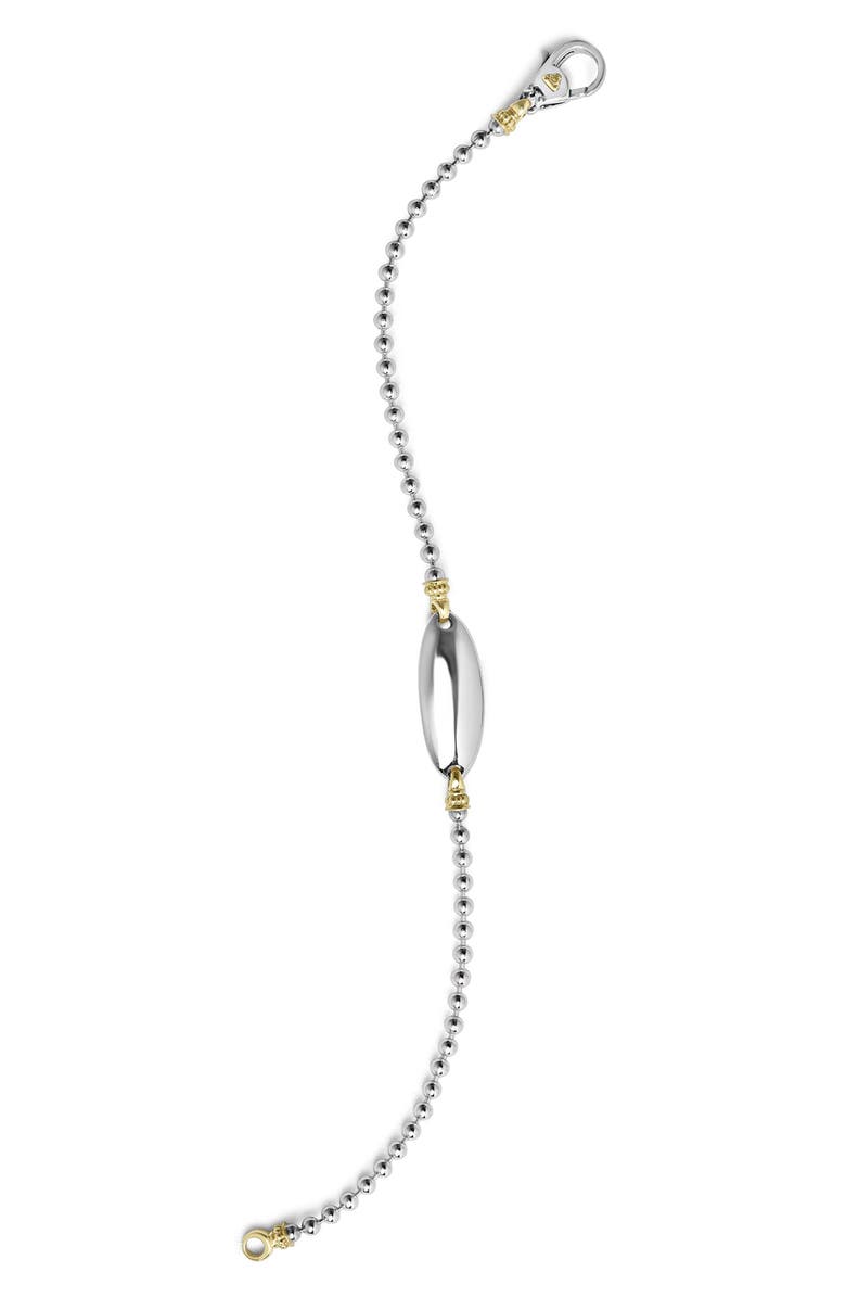 LAGOS Beloved Oval Plate Bracelet, Alternate, color, Silver