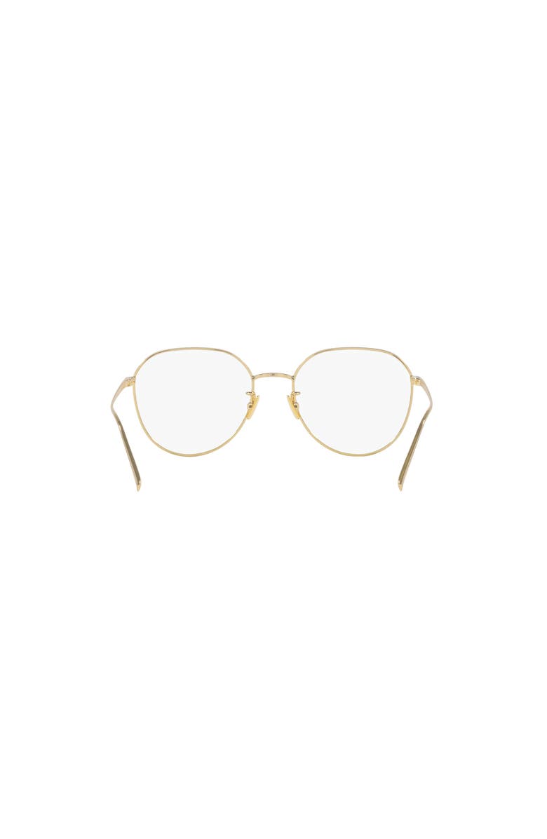 Saint Laurent 53mm Round optical glasses, Alternate, color, Gold