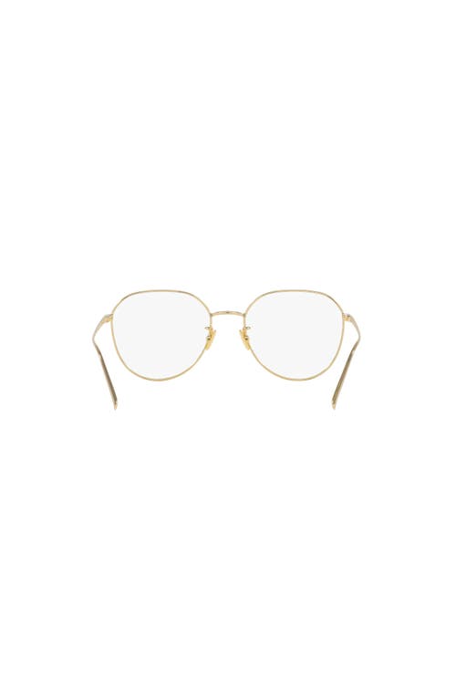 Saint Laurent 53mm Round Optical Glasses In Gold