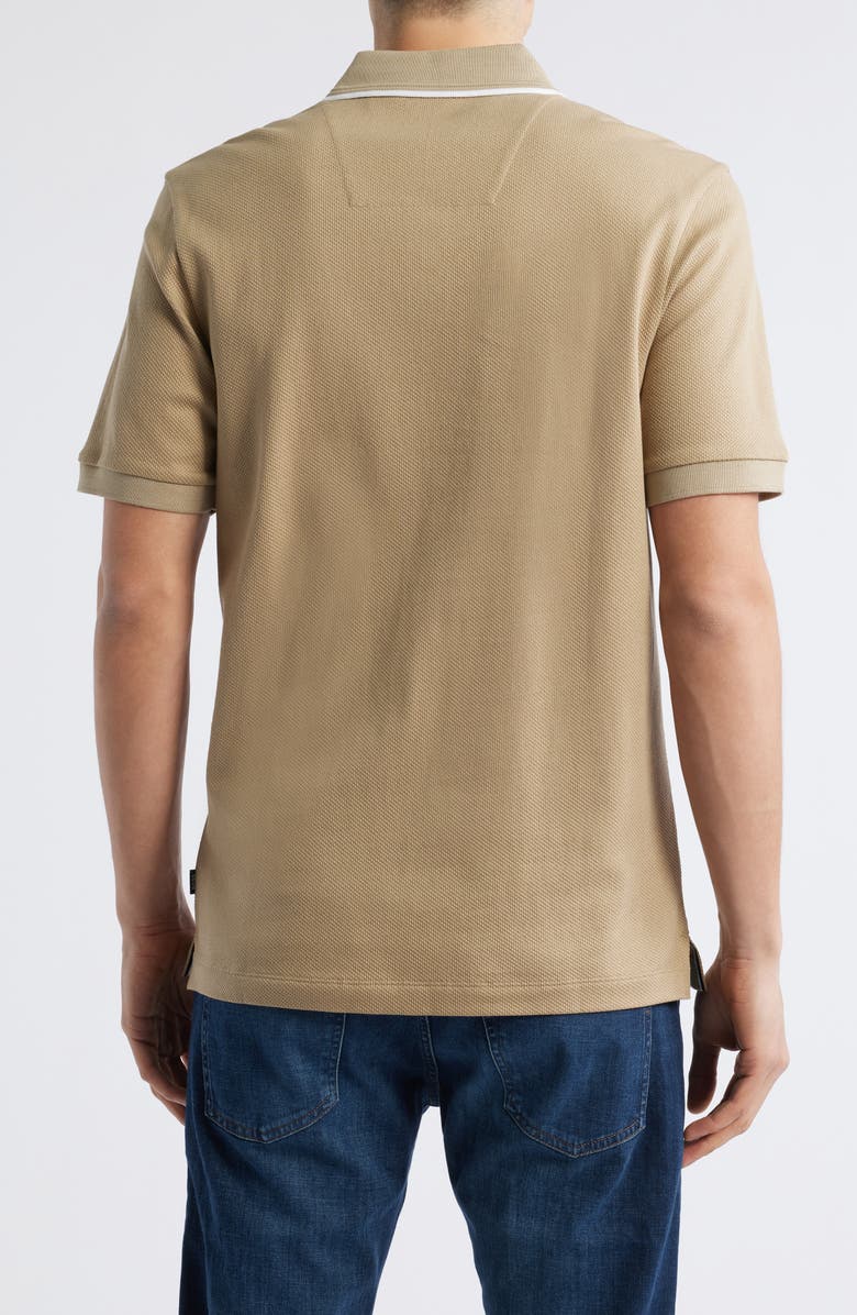 BOSS Prout Tipped Cotton Piqué Polo, Alternate, color, Light Beige