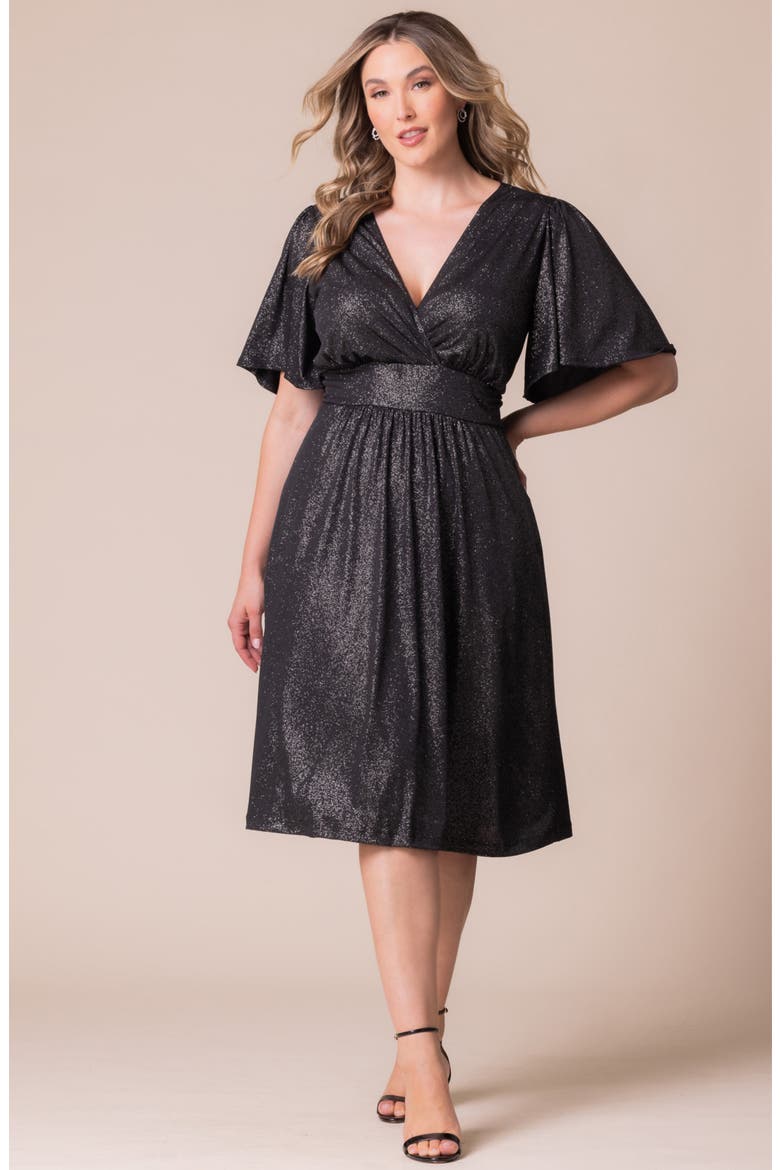 Crystal Cove Metallic Cocktail Dress, Alternate, color, SILVER STARLIGHT
