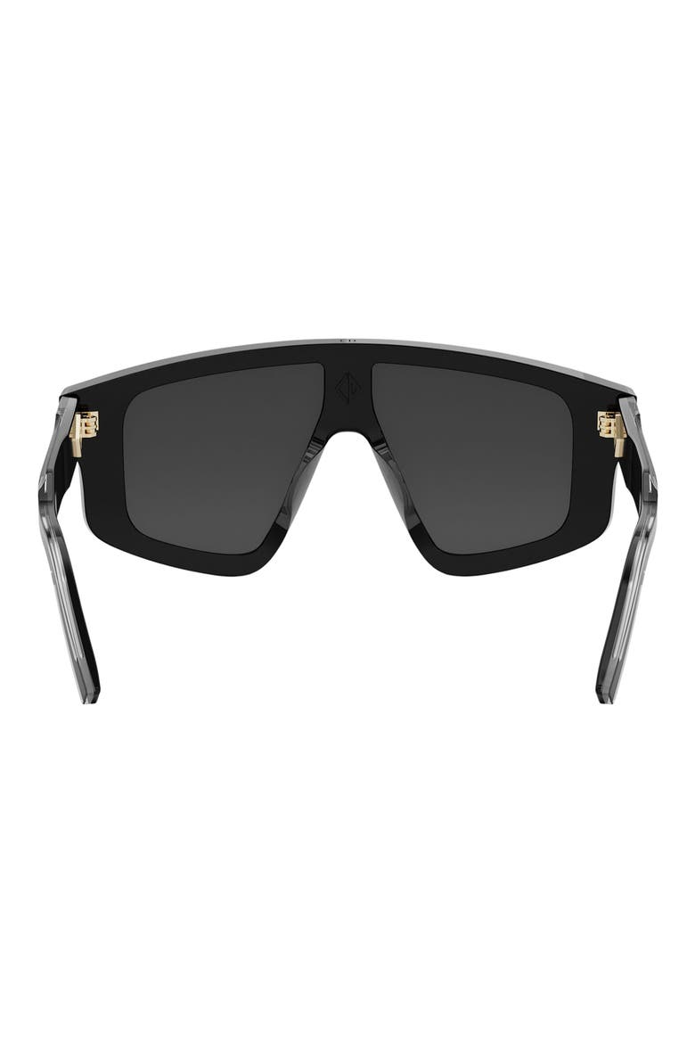 CD Diamond M1U Mask Sunglasses, Alternate, color, SHINY BLACK / SMOKE