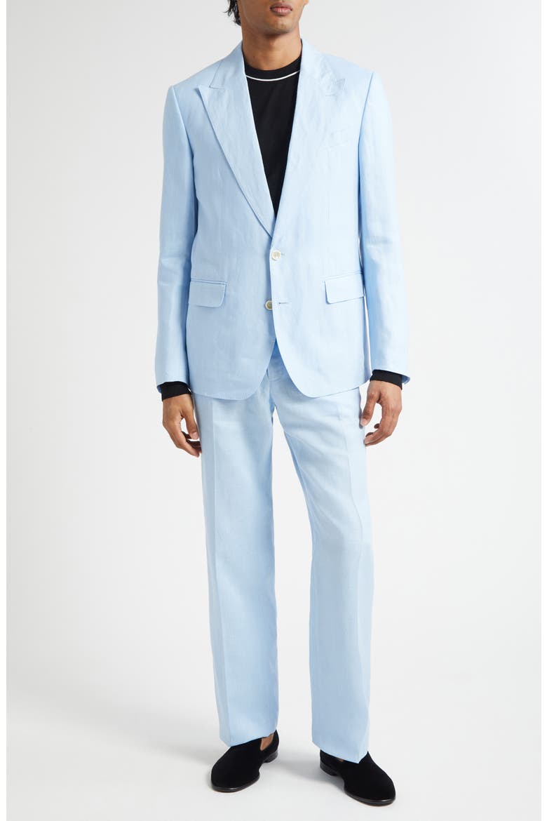 Sicilia Fit Linen Sport Coat, Alternate, color, B1581 AZZURRO