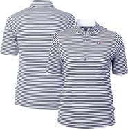 Cutter & Buck Women's Cutter & Buck Navy Toronto Blue Jays Virtue Eco Pique Stripe Top