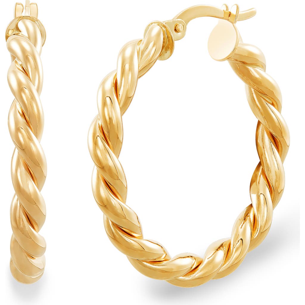 Frankie & Zoe Twist Hoop Earrings In Gold