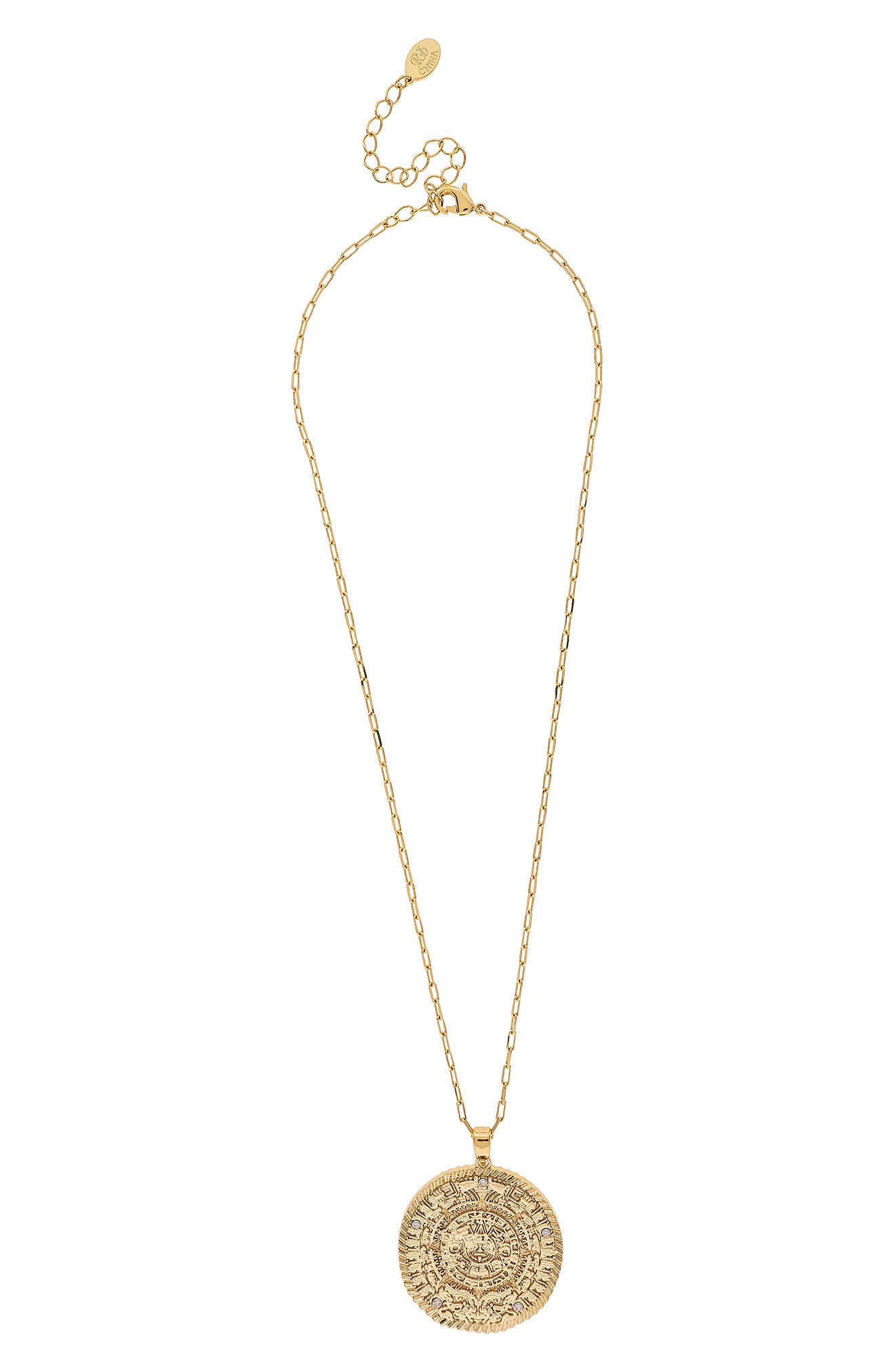 Medallion Cubic Zirconia Pendant Necklace