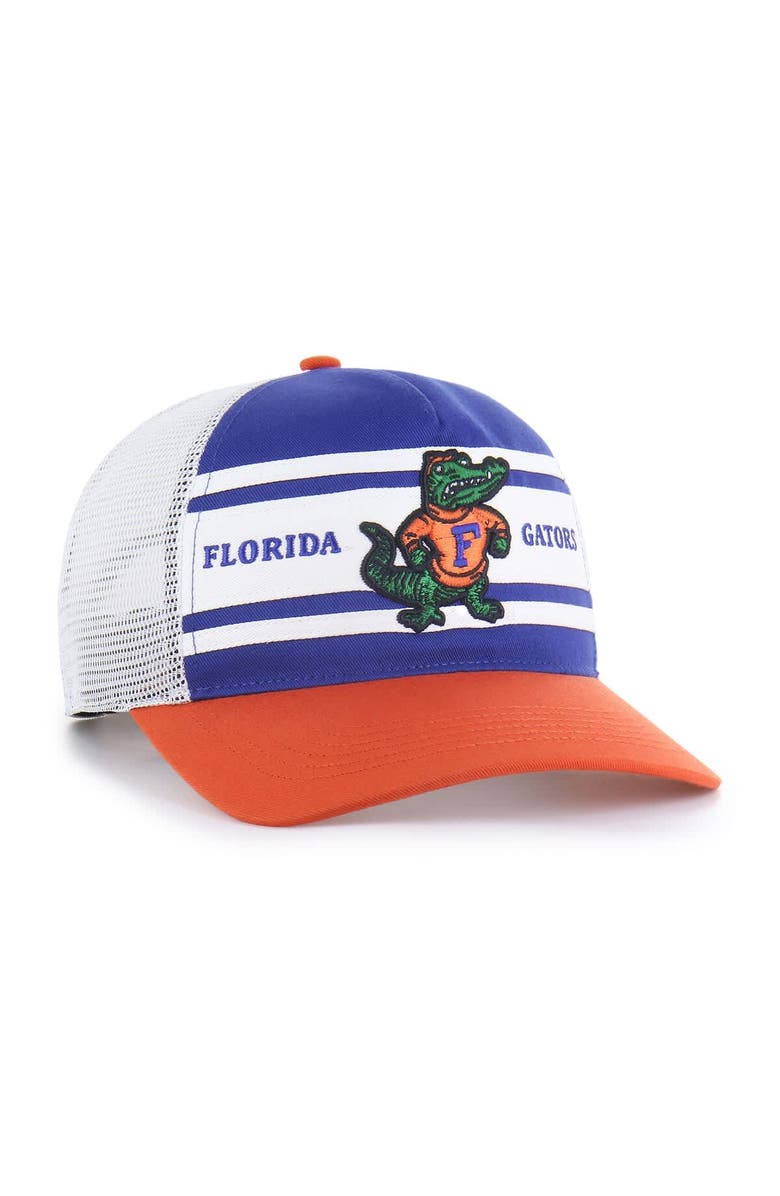 '47 Youth '47 Royal/Orange Florida Gators Super Stripe Hitch Adjustable Trucker Hat, Alternate, color,