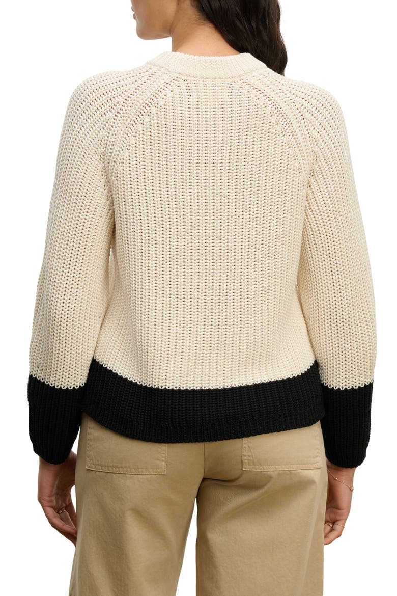 Chunky Pima Cotton Crewneck Sweater, Alternate, color, IVORY CREAM