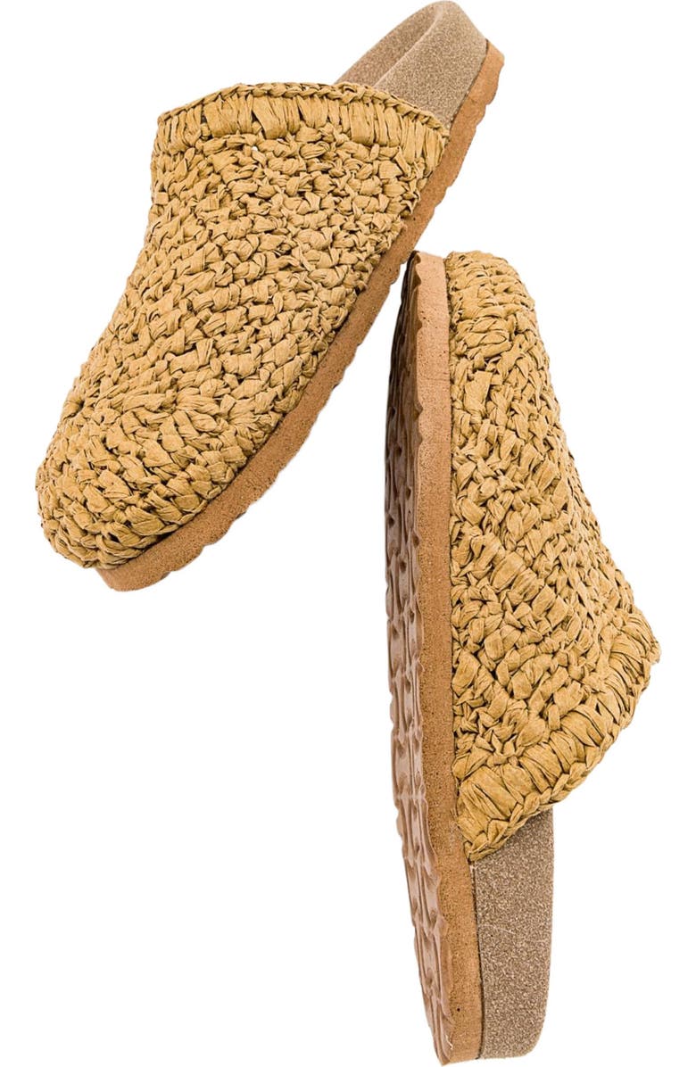 Prologue Shoes LOOP Woven Slide Sandal, Alternate, color, Light Beige Faux Leather