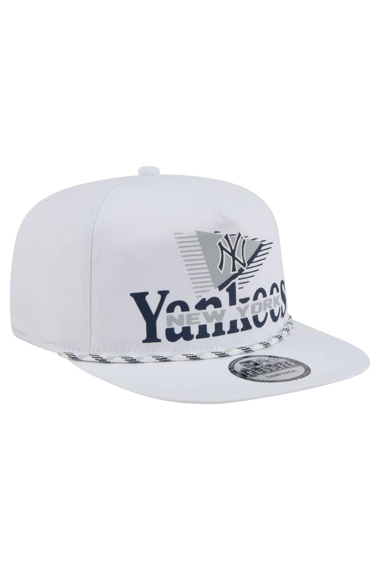 Men's New Era  White New York Yankees Collide Golfer Snapback Hat, Alternate, color, White