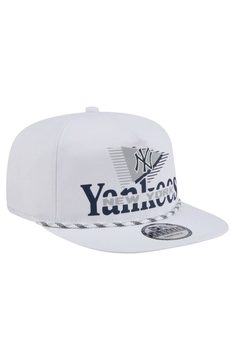 New Era Men's New Era White New York Yankees Collide Golfer Snapback Hat, Alternate, color, White
