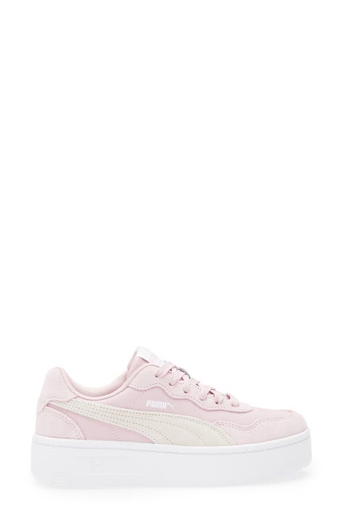 Puma Court Lally Skye Platform Sneaker In Rose Mauve- White