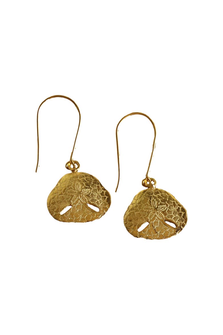 Sand Dollar Earring, Main, color, Gold Plated