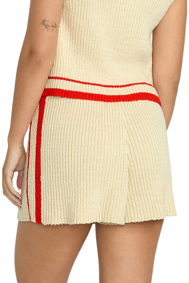 Summery Nights Stripe Cotton Sweater Shorts, Alternate, color, WHITECAP