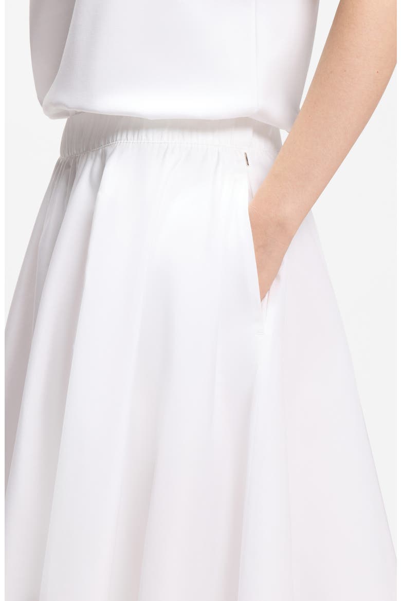 Valie Cotton Midi Skirt, Alternate, color, BRIGHT WHITE