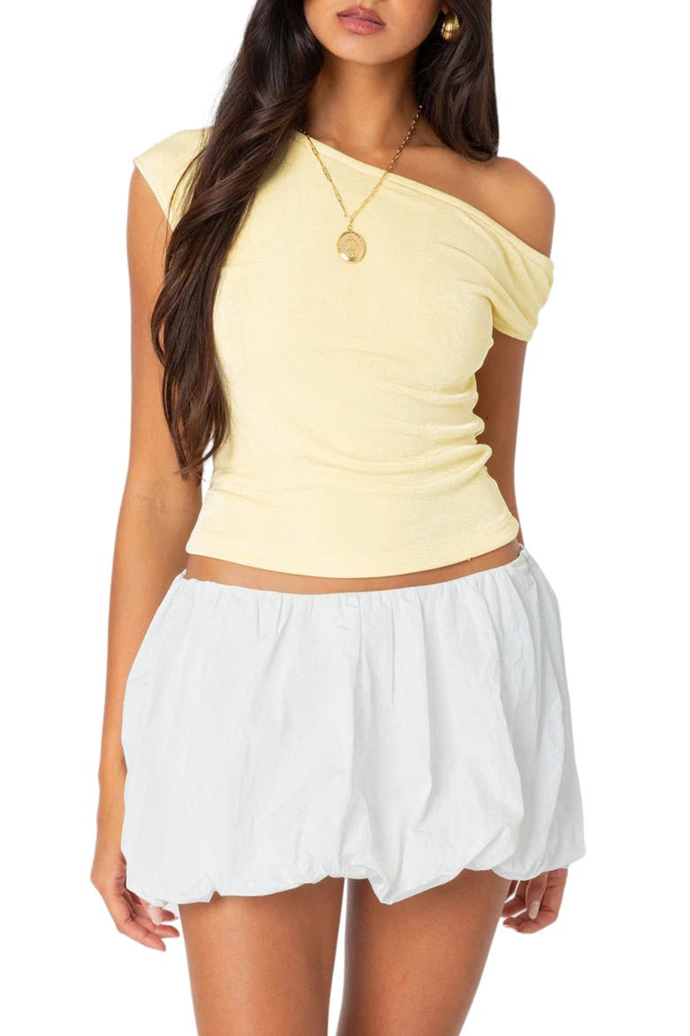 Jett One-Shoulder Crop Top, Main, color, YELLOW