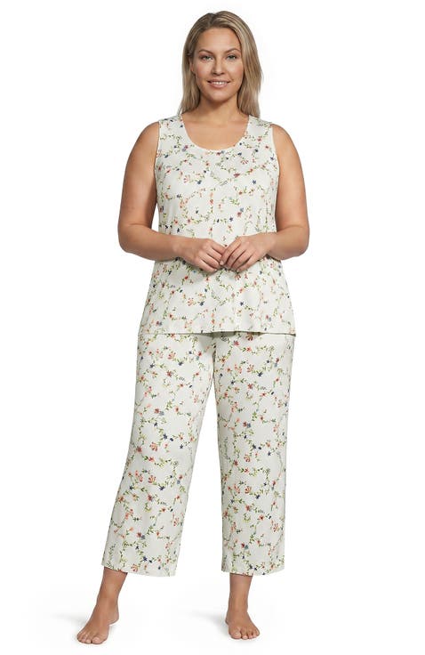 Cooling 3 Piece Pajama Set - Tank Crop and Robe