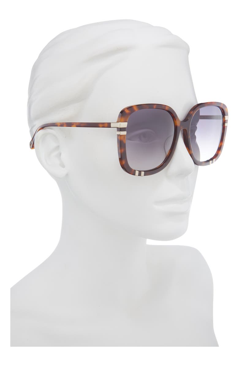 Chloé 59mm Square Sunglasses, Alternate, color, Havana Havana Blue