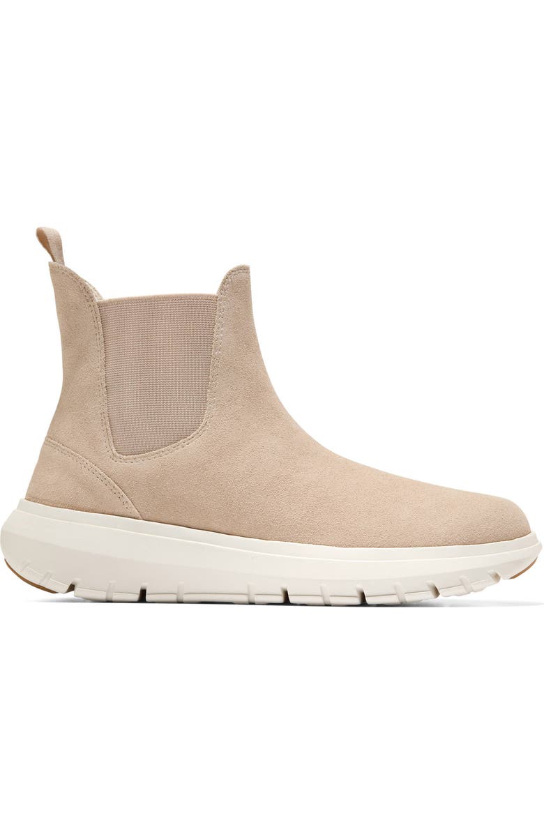 Cole Haan Grand Raelyn Waterproof Chelsea Boot, Alternate, color, Sesame Suede/ Ivory Waterproof