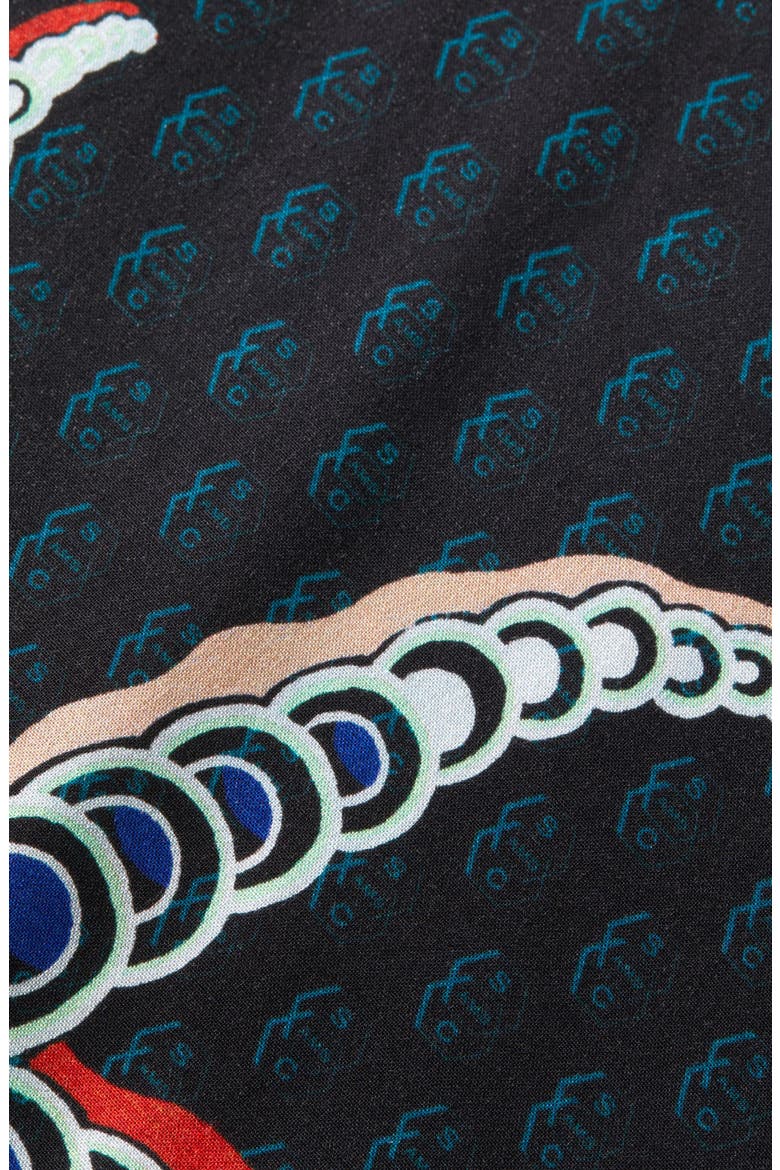 Tropical Print Button-Up Shirt, Alternate, color, BLUE