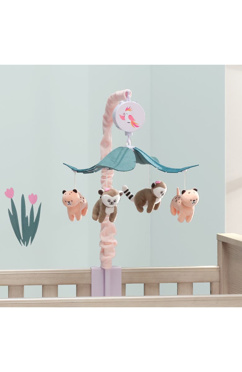 Lambs & Ivy Enchanted Safari Animal Musical Baby Crib Mobile Jungle Soother Toy, Alternate, color, Multicolor
