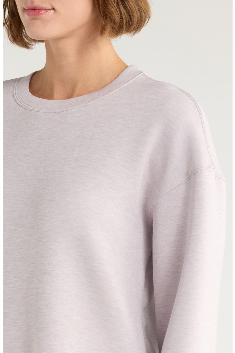 Air Essentials Brushed Crewneck Top, Alternate, color, LUNA HEATHER